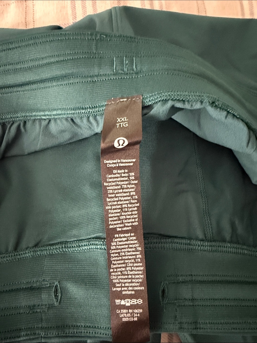 lululemon Teal-Green Athletic Shorts XXL with Drawstring 7” - Picture 10 of 13
